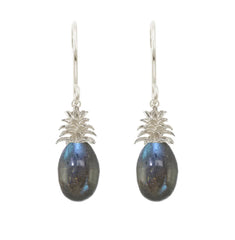 Catherine Weitzman |Pineapple Gemstone Earrings, Labradorite