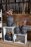 Bacon Baskeware | Black Terracotta Vase