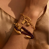 Satya | Balanced Beginnings Garnet Lotus Bracelet