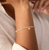 Satya | Aquamarine Lotus March Birthstone Bracelet