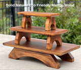 LUNGTA | Premium Solid Wood Hand Carved Personal Shrine Altar Meditation Table