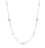 Anzie | Emilia Gothic Star Baroque Pearl Necklace in Silver