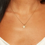 Satya | Compassionate Faith Rose Quartz Cross Necklace