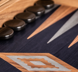 Manopoulos | Premium Handcrafted American Walnut with Black Oak Backgammon Set