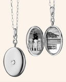 Monica Rich Kosann | Infinity White Sapphire Locket Necklace