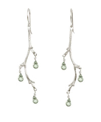 Catherine Weitzman | Mini Fringe Earrings with Green Amethyst