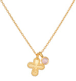 Satya | Compassionate Faith Rose Quartz Cross Necklace
