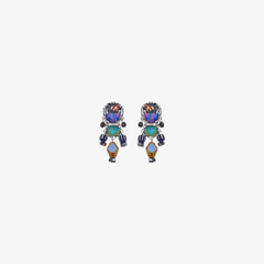 Ayala Bar | Candy Twist Set, Small Glass Earrings, Fudge