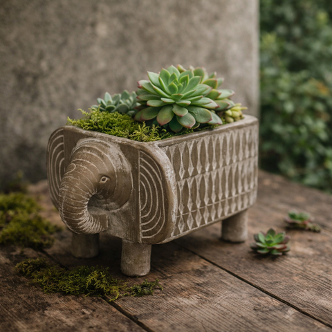 Vagabond Vintage | RESIN ELEPHANT PLANTER