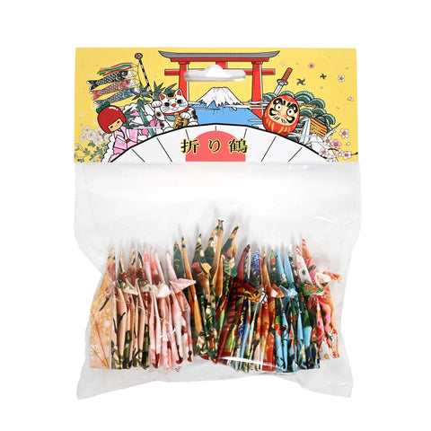 12 Piece Pack Pre Folded Origami Paper Crane Assorted Colors