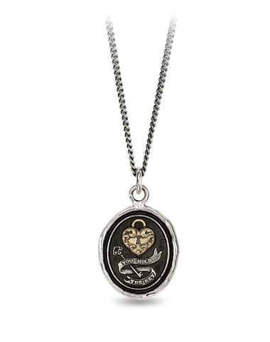 Pyrrha | You Hold the Key 14K Gold on Silver Talisman Necklace
