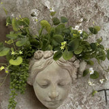 Vagabond Vintage | Wall Art Cement Girl   Planter