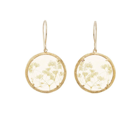 Catherine Weitzman |Small Botanical Earrings Baby Breath