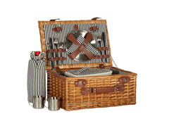 Bacon Baskeware | Willow 4 person picnic basket with cooler bag and utensils