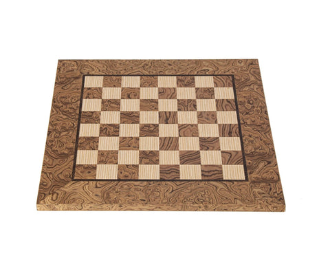 Manopoulos | Handcrafted Walnut Burl & Oak Inlaid Chessboard