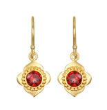 Satya | Strong Heart Garnet Drop Earrings