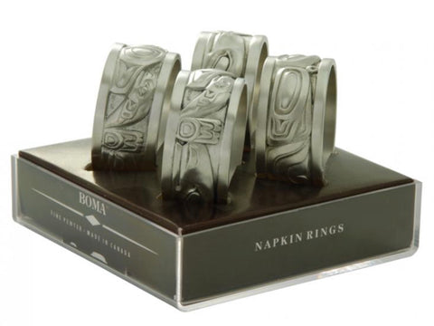 Panabo | Native Pewter Napkin Rings (set of 4, brush)