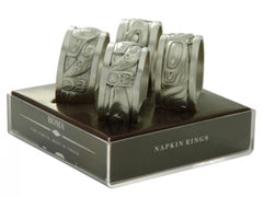 Panabo | Native Pewter Napkin Rings (set of 4, brush)