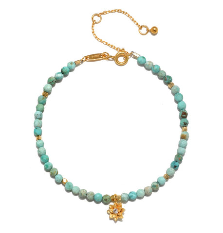 Satya | Turquoise Lotus December Birthstone Bracelet