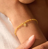 Satya | Citrine Lotus November Birthstone Bracelet