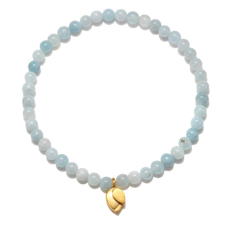 Satya | Tranquil Journey Lotus Aquamarine Gemstone Bracelet