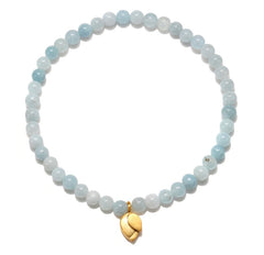 Satya | Tranquil Journey Lotus Aquamarine Gemstone Bracelet