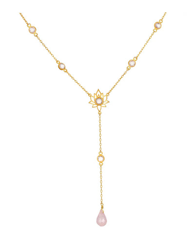 Satya | Transformed by Love Lotus Lariat Necklace