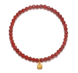Satya | Ganesha Hindu God, Overcoming Obstacles Carnelian Gemstone Bracelet
