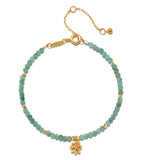 Satya | Emerald Lotus May Birthstone Bracelet