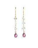 Catherine Weitzman | Herkimer Diamond with Heart-Shaped Stone Earrings