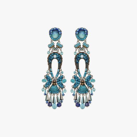 Ayala Bar | Blue Bayou Set, Blue Long Elegant Earrings, Turquoise