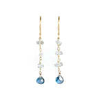 Catherine Weitzman | Herkimer Diamond with Heart-Shaped Stone Earrings