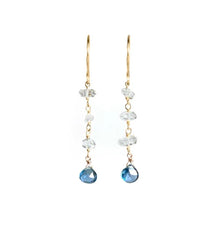 Catherine Weitzman | Herkimer Diamond with Heart-Shaped Stone Earrings