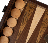 Manopoulos | Handcrafted Wenge 3-in-1 Chess, Backgammon, and Checkers Set
