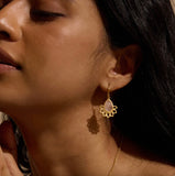 Satya | Awakened by Love Rose Quartz Lotus Petal Earrings