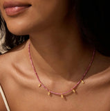 Satya | Transformed by Healing Rhodonite Lotus Petal Choker Necklace