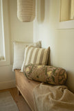 Indaba | Suzani Embroidered Kantha Bolster, Beige