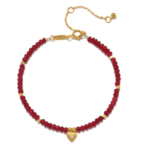 Satya | Healing Heart Red Onyx Heart Bracelet