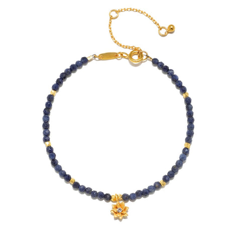 Satya | Sapphire Lotus September Birthstone Bracelet