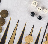 Manopoulos | Modern Style 4-in-1 Combo Game Set: Chess, Backgammon, Ludo & Snakes