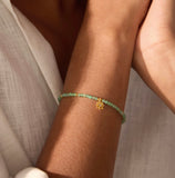 Satya | Emerald Lotus May Birthstone Bracelet
