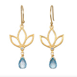 Satya | Ignite Renewal Blue Topaz Lotus Drop Earrings