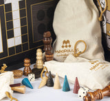 Manopoulos | Modern Style 4-in-1 Combo Game Set: Chess, Backgammon, Ludo & Snakes