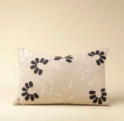 Indaba | Petal Pillow, Charcoal