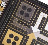 Manopoulos | Modern Style 4-in-1 Combo Game Set: Chess, Backgammon, Ludo & Snakes