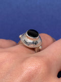 John Blair | Round Black Onyx silver ring