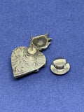 John Blair | Sacred heart Sterling silver pin