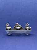 John Blair | Ducklings Sterling silver pin