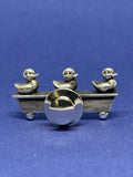 John Blair | Ducklings Sterling silver pin