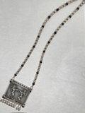 John Blair | "Hat Dance" silver necklace with black onyx